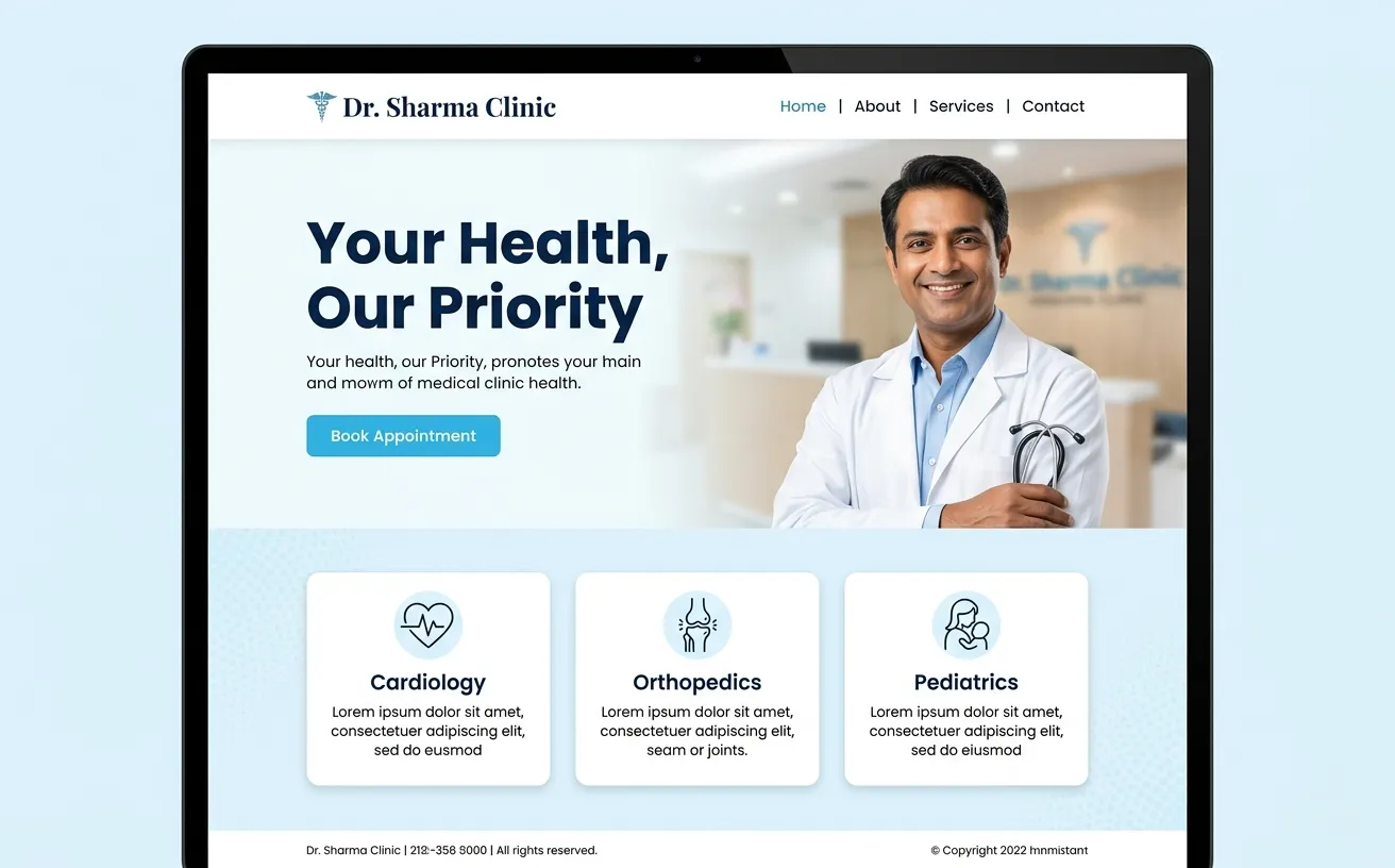 Medical Clinic and Doctor Website Design Preview