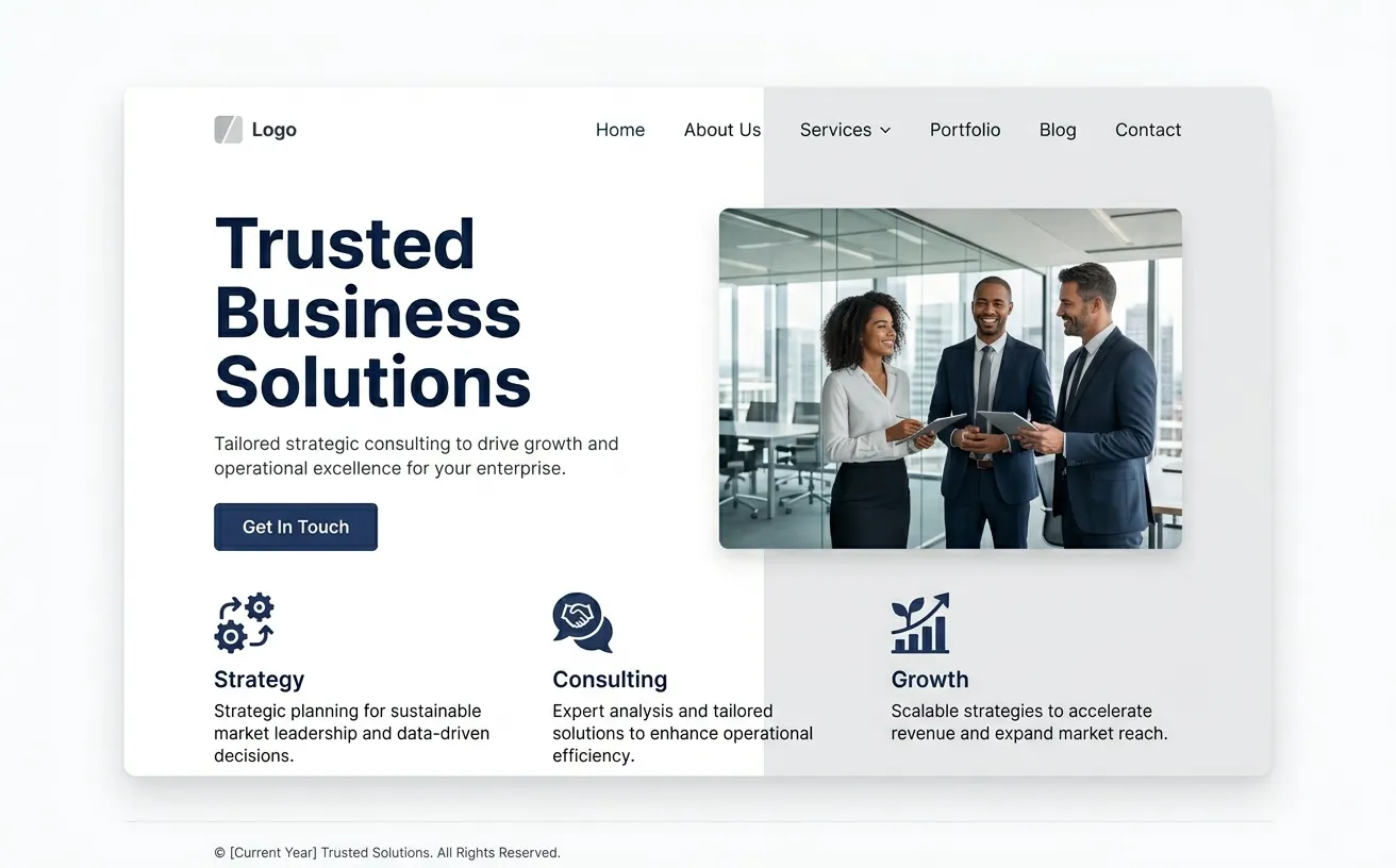 Corporate IT and Consulting Business Website Preview