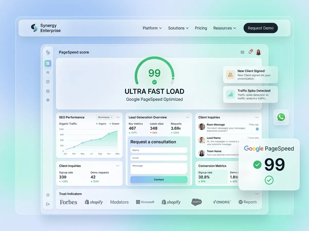 Corporate Website UI Mockup