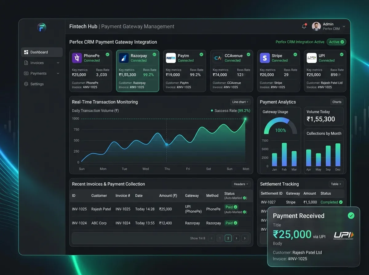 Payment Gateway Integration Dashboard