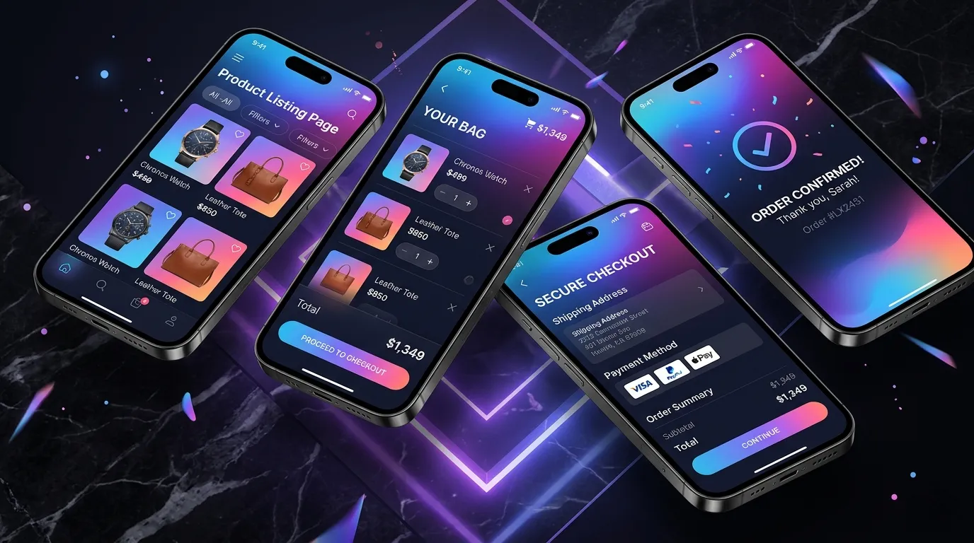 Mobile Shopping UI on Smartphones