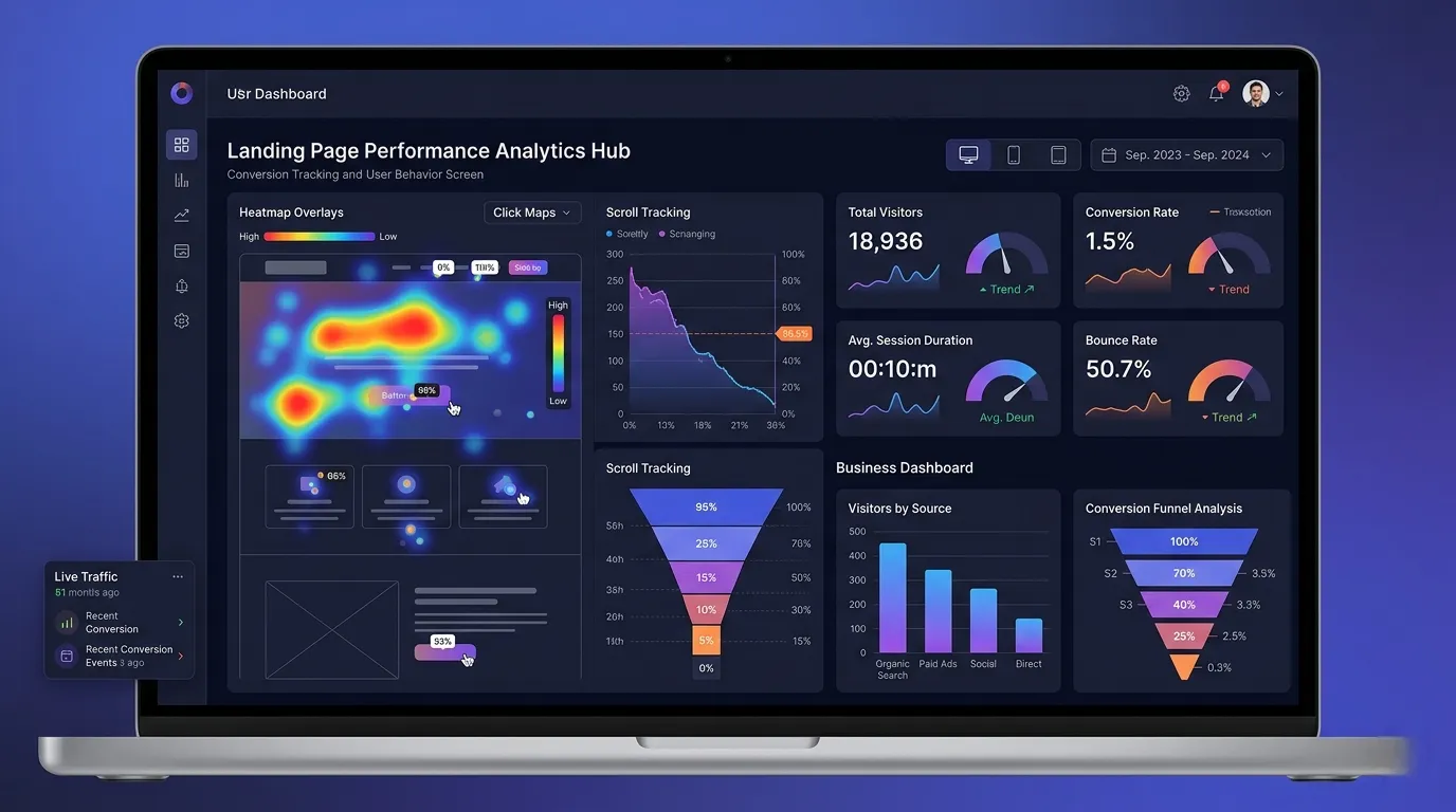 Landing Page Heatmaps and Analytics