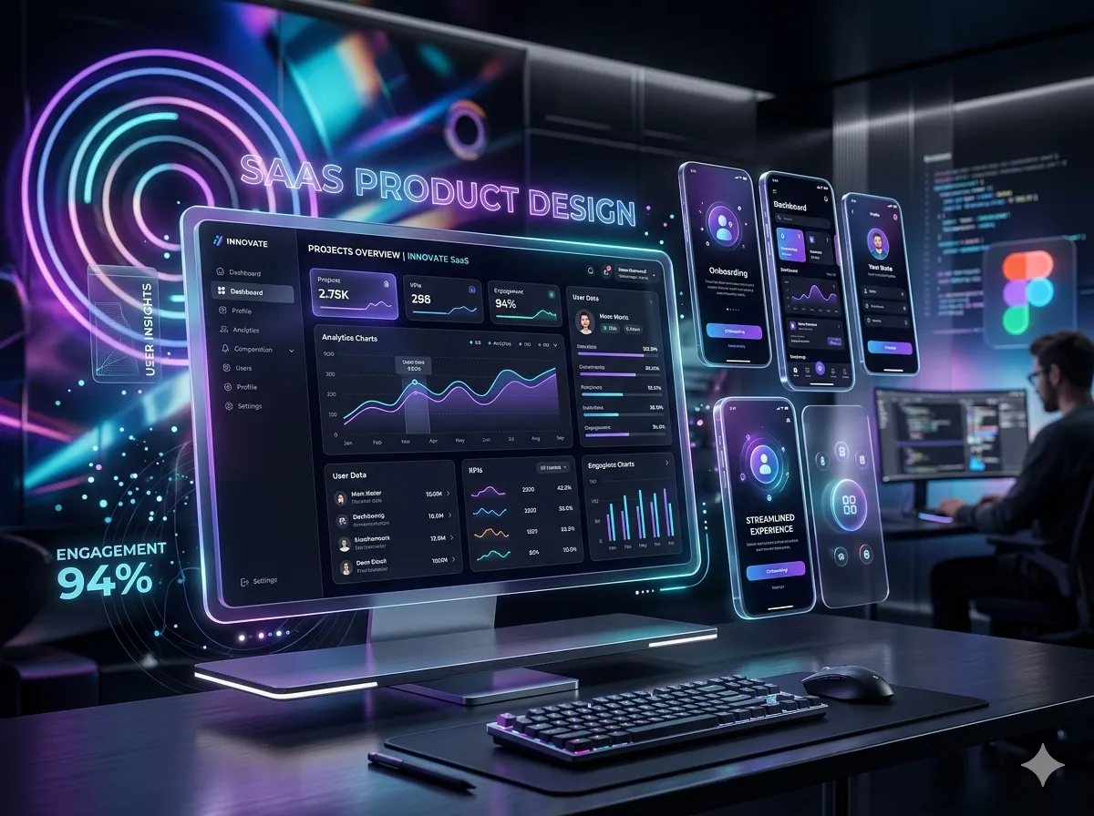 UI/UX Design Interface floating