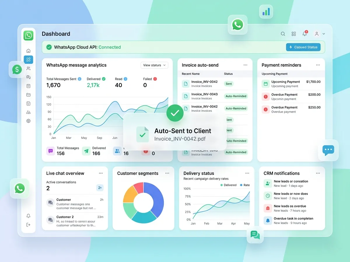 WhatsApp Perfex CRM Dashboard